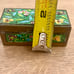 ANTIQUE CHINESE POSTAGE STAMP BOX ENAMEL BRASS CLOISONNE FLOWERS