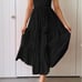 Women's Bohemian Summer One Shoulder Sleeveless Ruffle Tiered Long Midi Dress