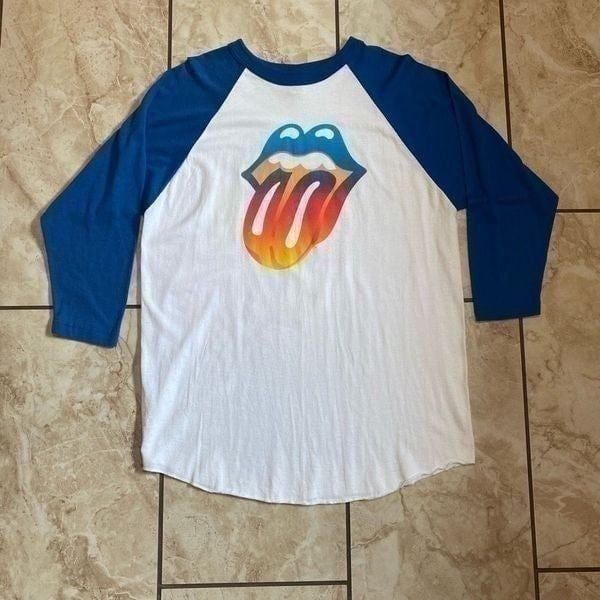 Assistant 2002 Rolling Stones forty licks raglan baseball cut tee band shirt Siz