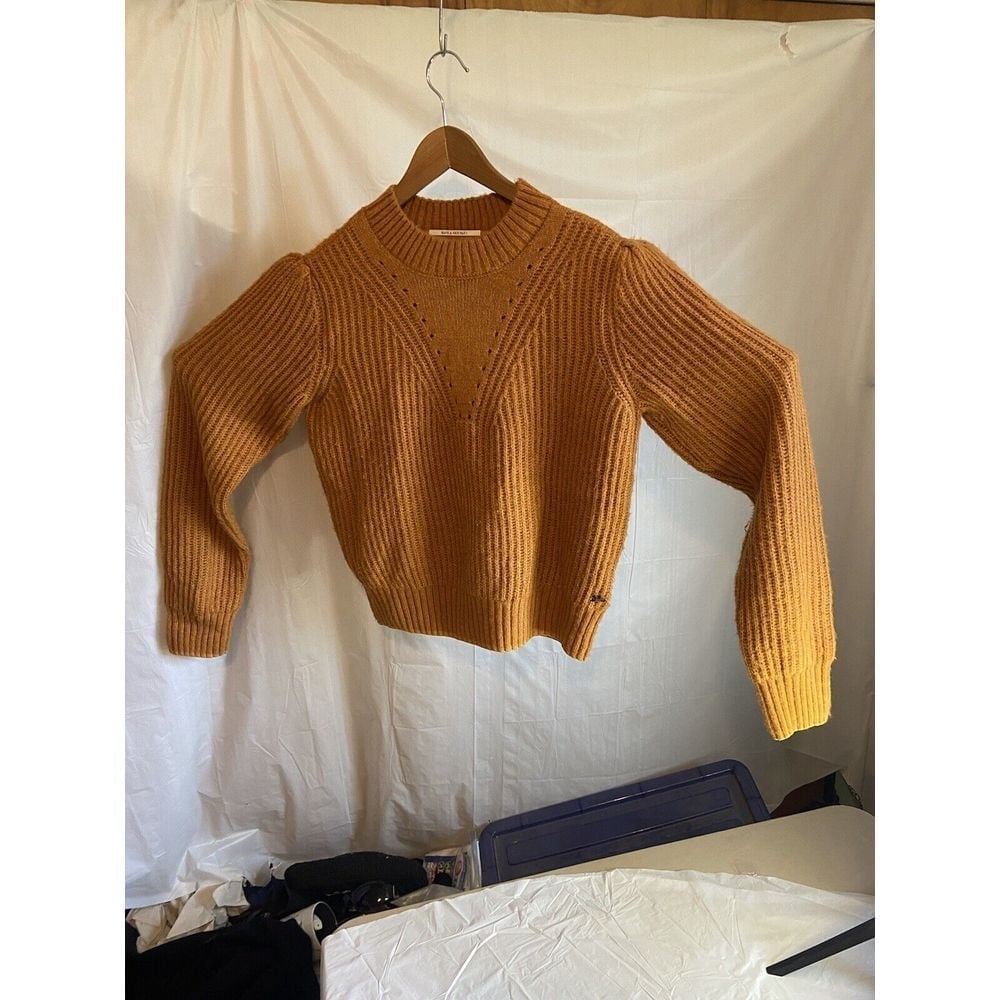 Women's Scotch & Soda Wool Blend Orange Sweater-Size XL-Beautiful