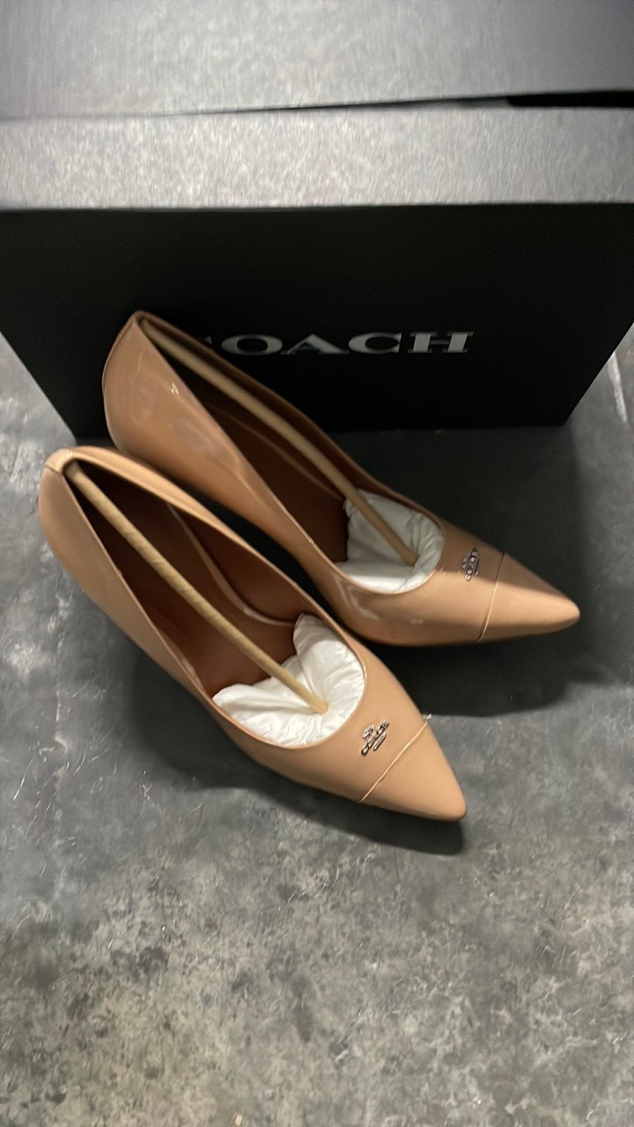 Coach Patrice heels beige stilleto