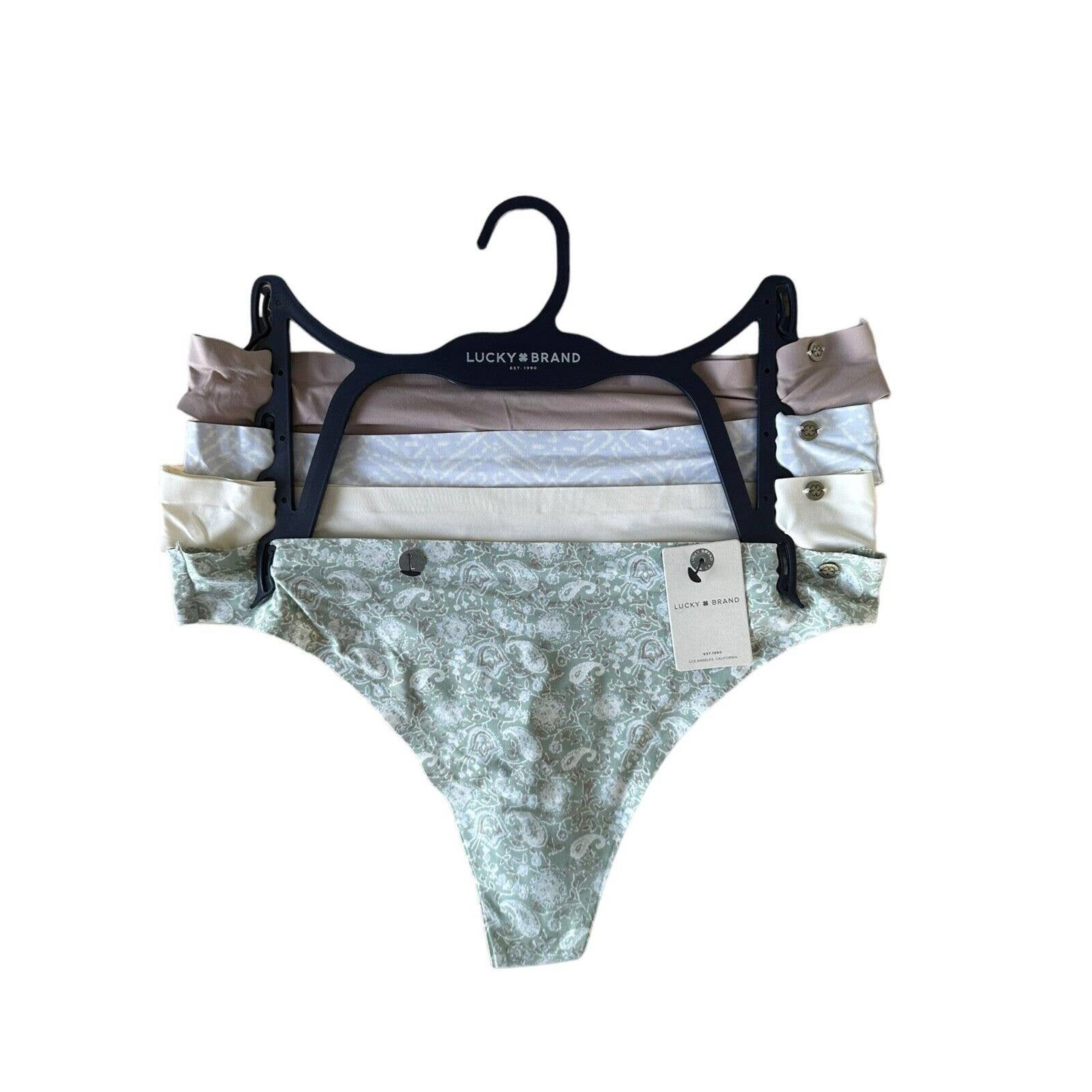 Lucky Brand Women's Set of 4 No Show Panties Size L Multicolor