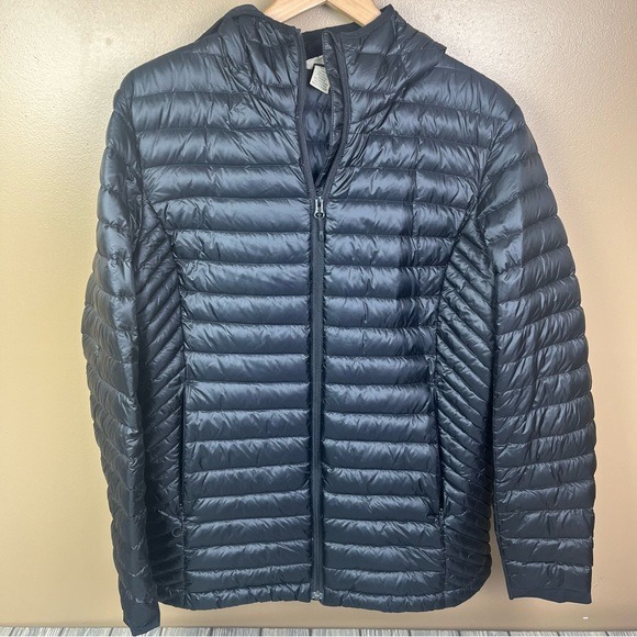 Duluth Trading Co Women's Black Puffer Jacket Duck Down Feathers Size XL