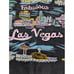 Vintage Las Vegas Black Velvet Souvenir Pillowcase Painted Mid Century Casino