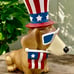 Stars & Stripes LARGE Dachshund July 4th Uncle Sam Patriotic 14” Figurine NWT