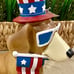 Stars & Stripes LARGE Dachshund July 4th Uncle Sam Patriotic 14” Figurine NWT