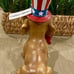 Stars & Stripes LARGE Dachshund July 4th Uncle Sam Patriotic 14” Figurine NWT