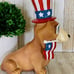 Stars & Stripes LARGE Dachshund July 4th Uncle Sam Patriotic 14” Figurine NWT