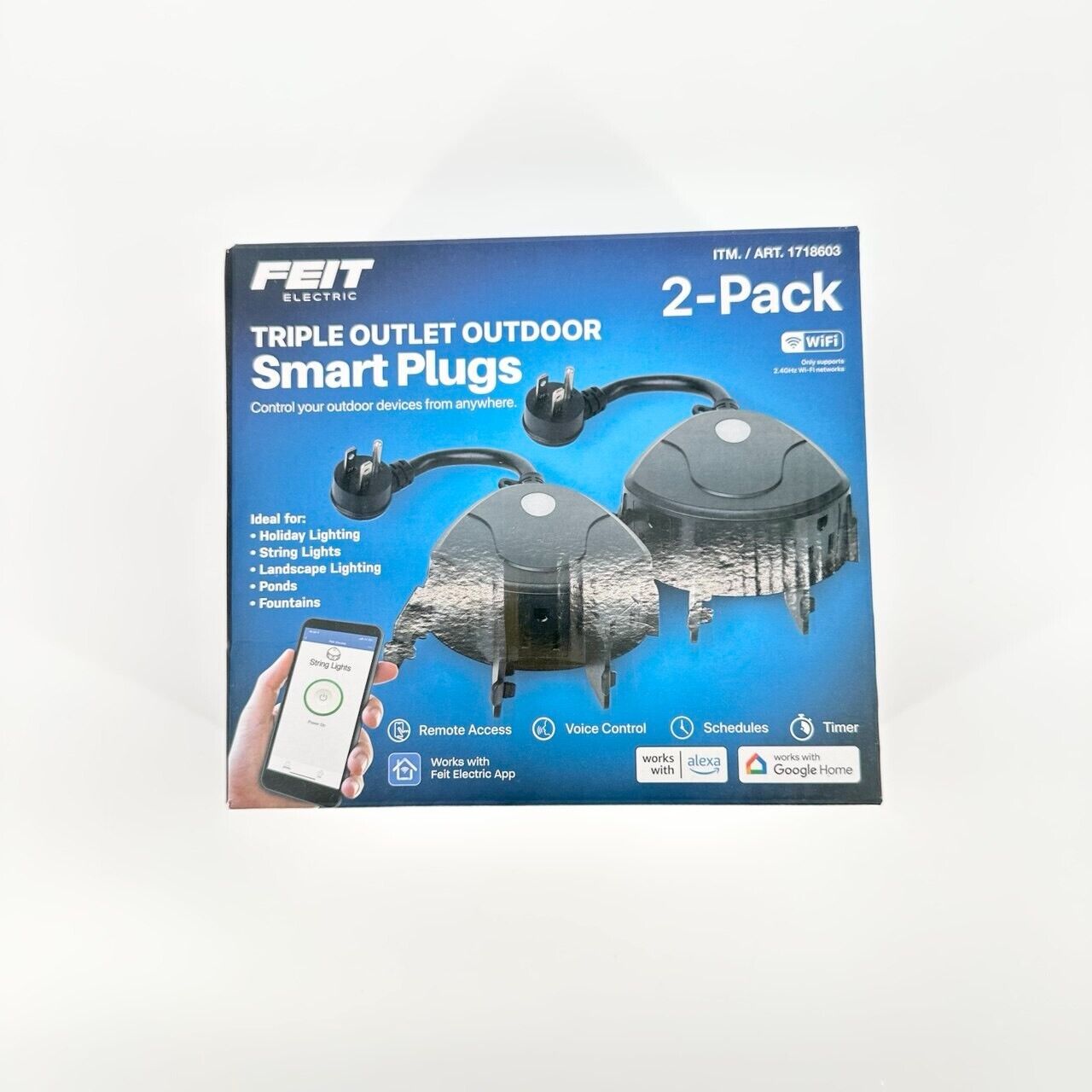 Feit Electric Triple Outlet Outdoor Smart Plugs 2-Pack Free Shipping