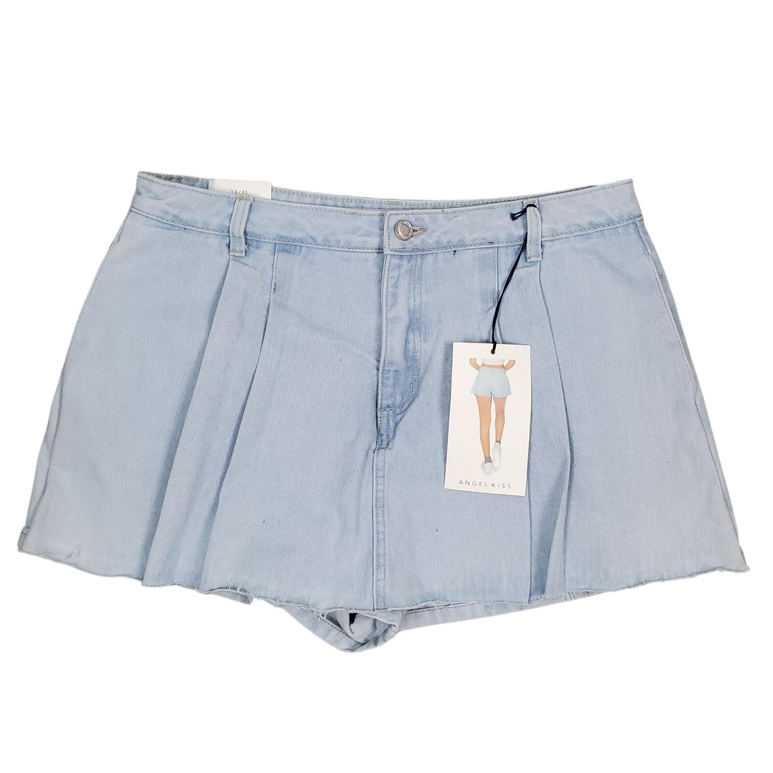 Angel Kiss Denim Skort Size Large NWT Streetwear Feminine Casual Chic Y2K