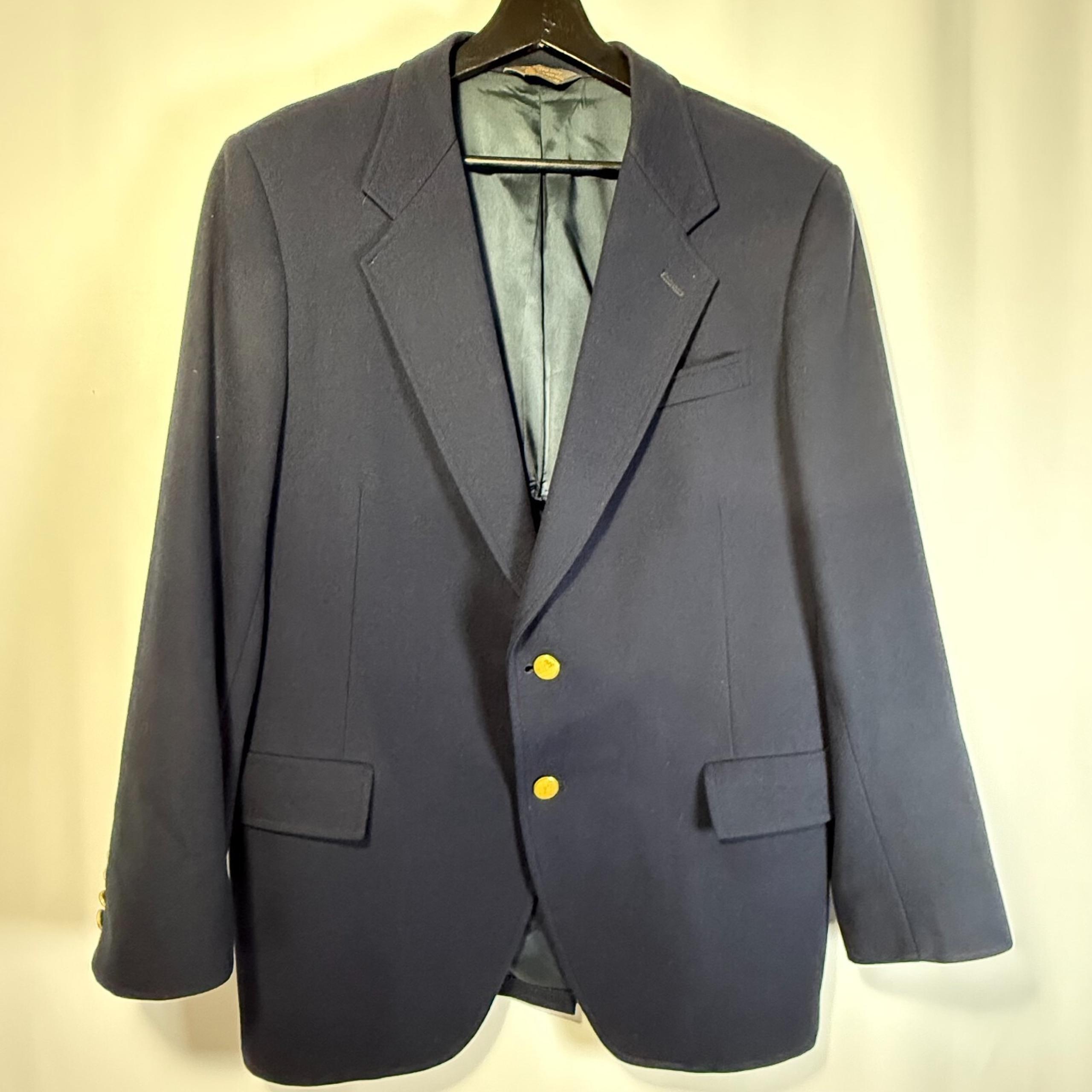 Black 100% Wool Sport Coat Blazer Jacket Made in USA Men Size 43 - Kuppenheimer