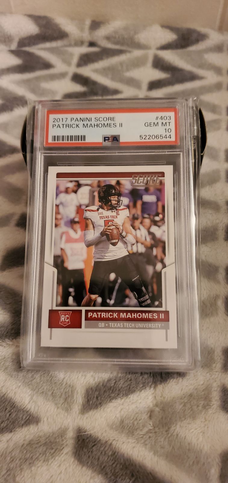 Patrick Mahomes Score RC PSA GEM MINT 10