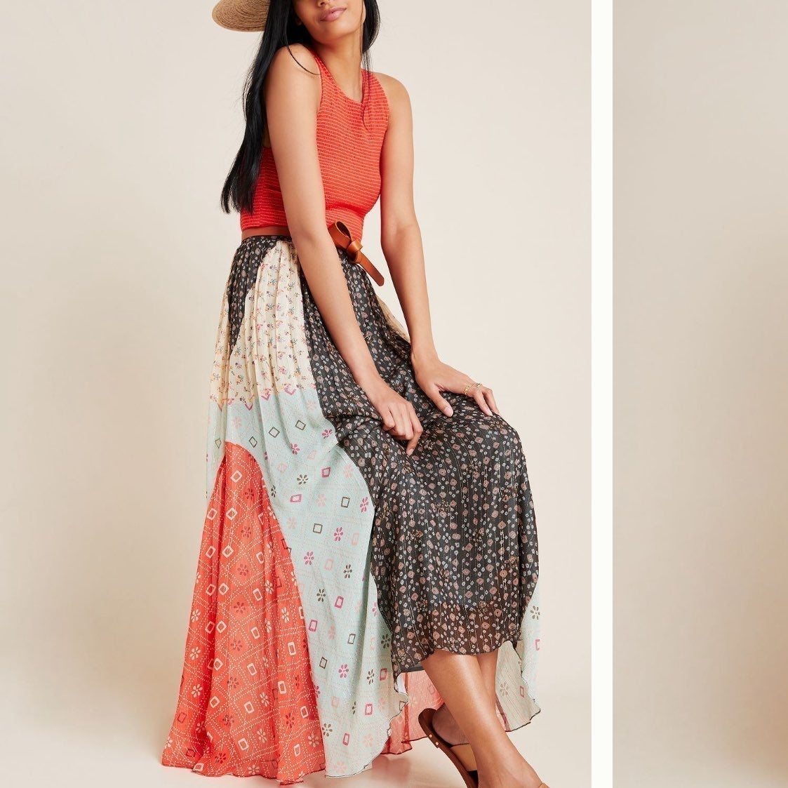 ANTHROPOLOGIE MARGOT PLEATED MAXI SKIRT
