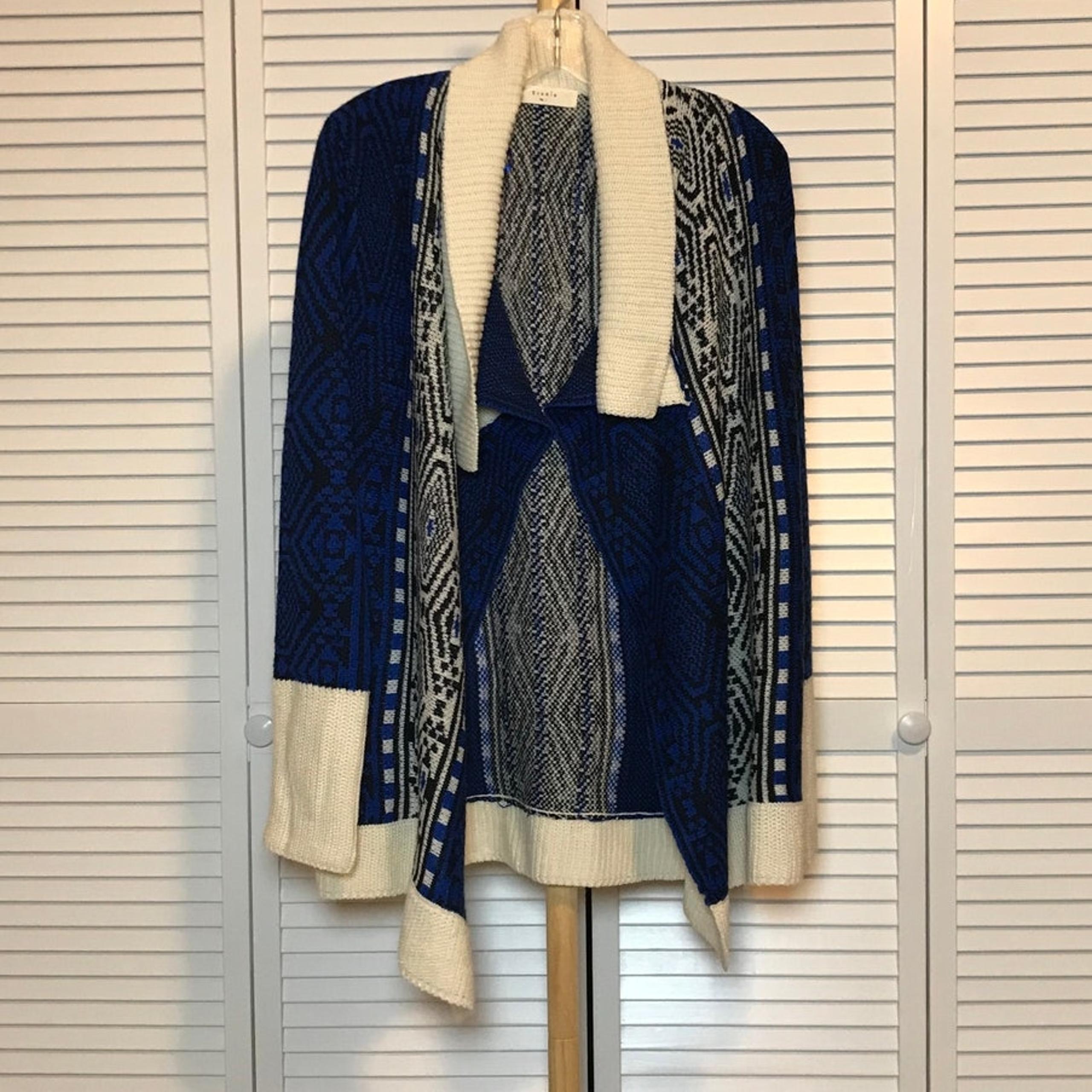 Elodie Collared Long Sleeve Cardigan Womens Sweater L