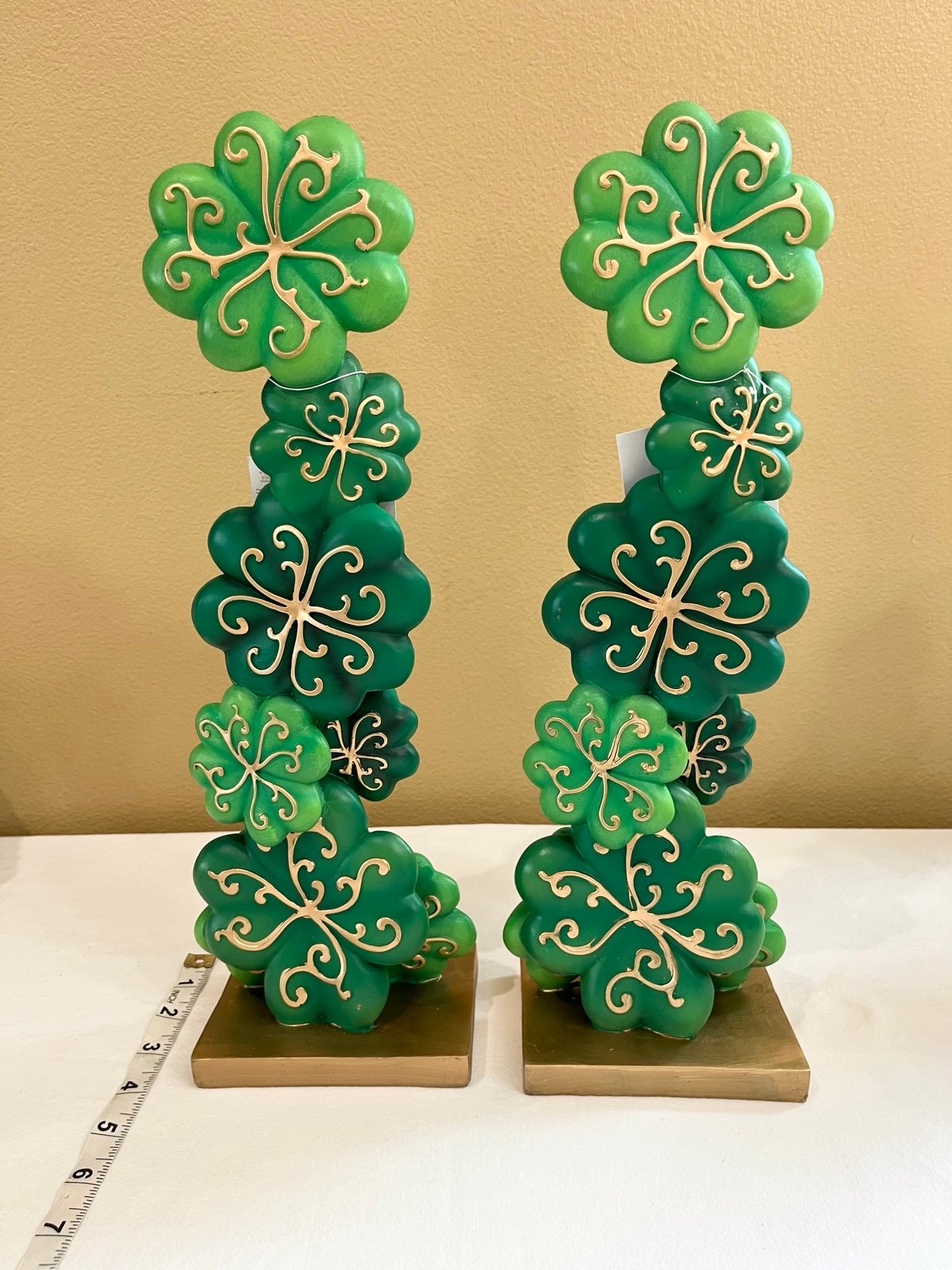 Set of 2 Martha Stewart Tall Shamrock Trees