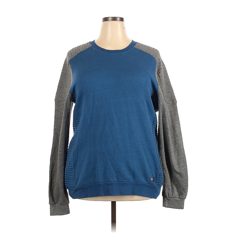 Aviator Nation Blue Crewneck Blue Grey Sweatshirt XXL
