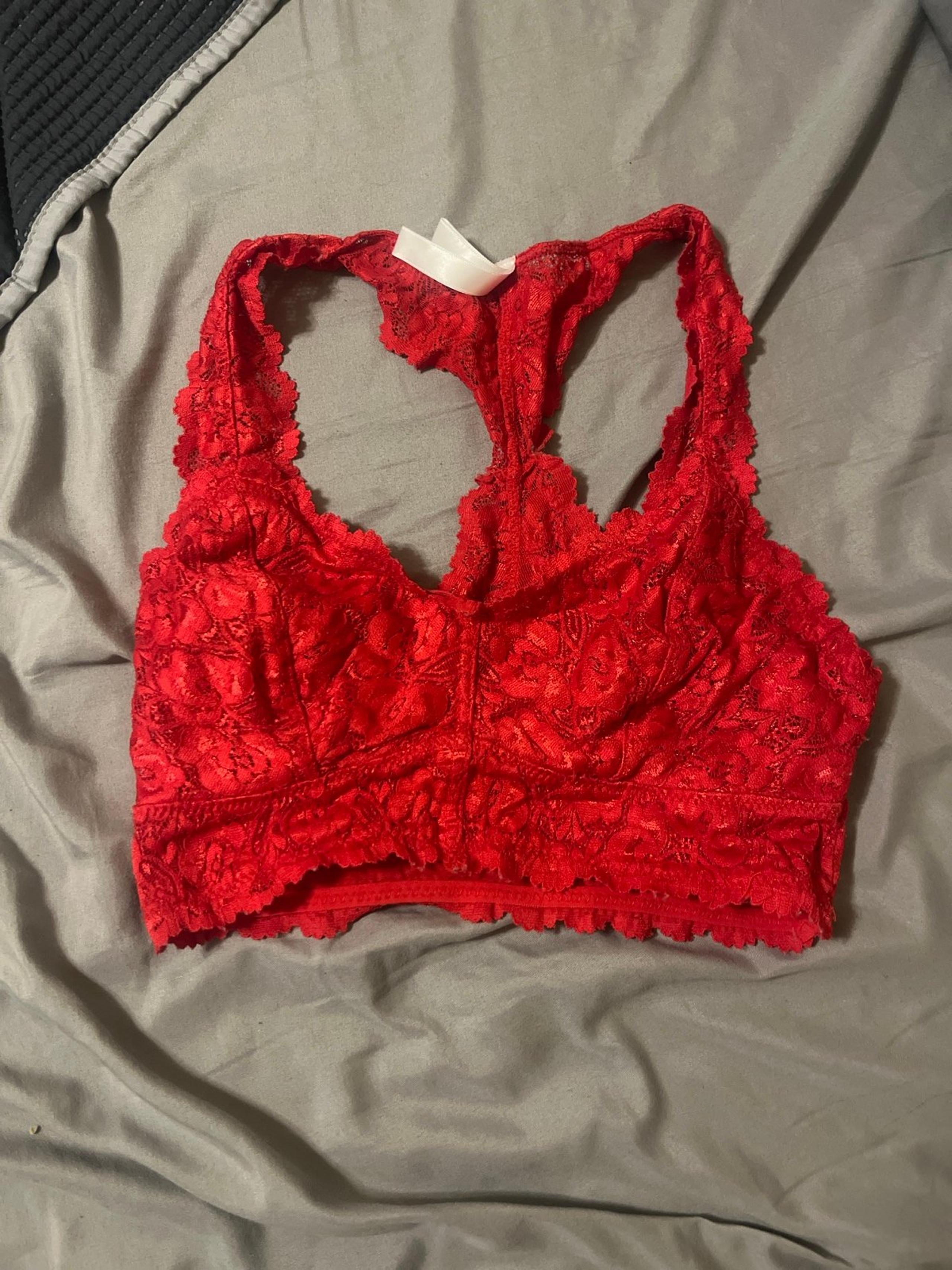 Vibrant, red sports bra