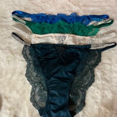 NWT Victorias Secret Shine Strap Set of 4 Cheeky/Brazilian Sz XL