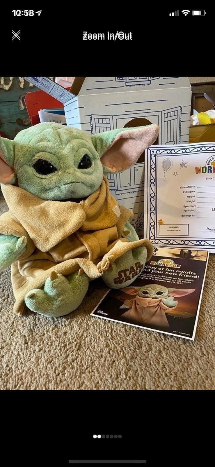 Mandalorian baby yoda plush NEW