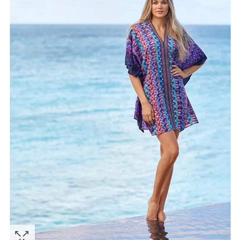NWT Miraclesuit Bella Albra Printed Caftan Cover-Up