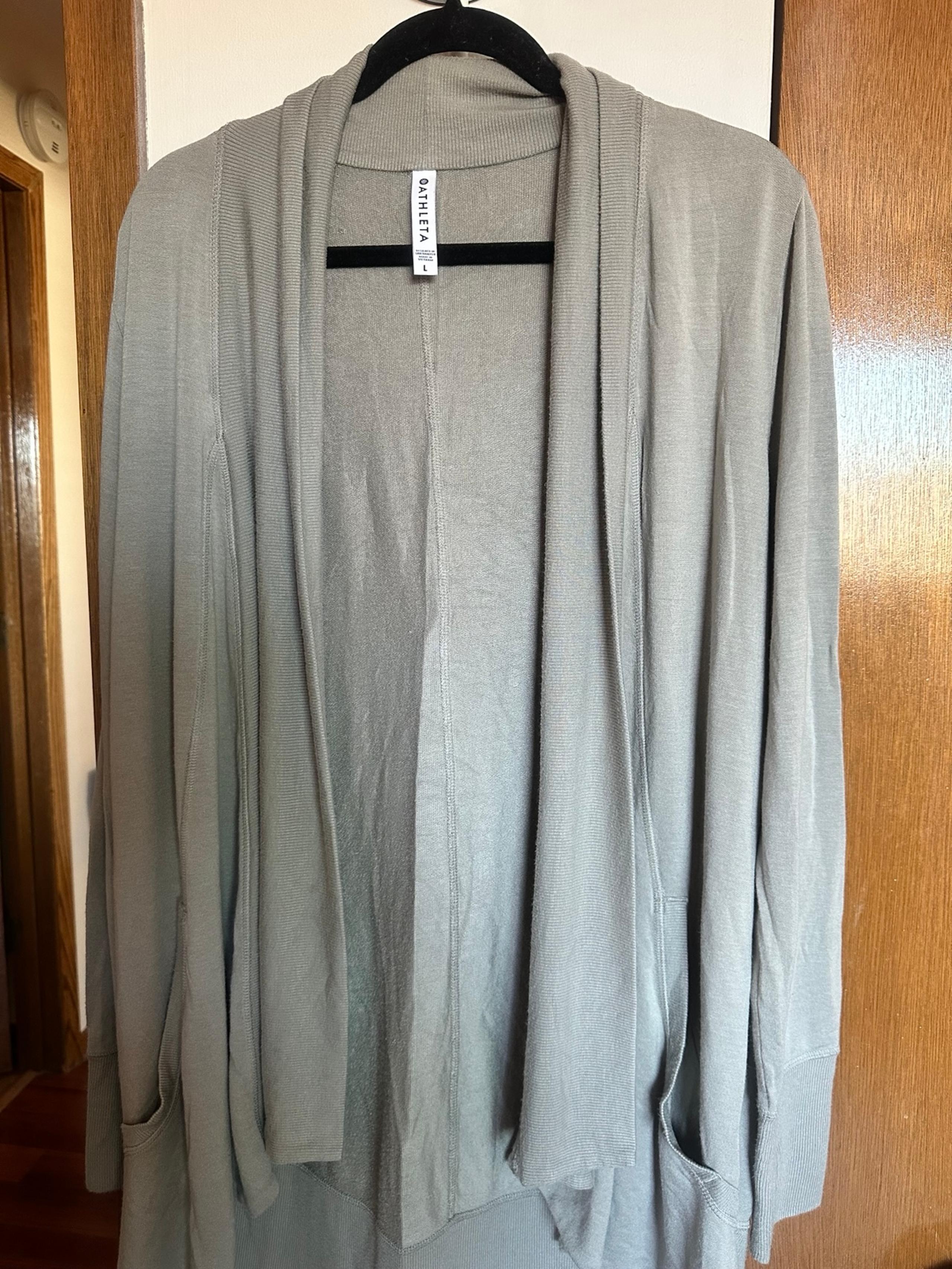 Athleta Sage Green Cardigan Size Large