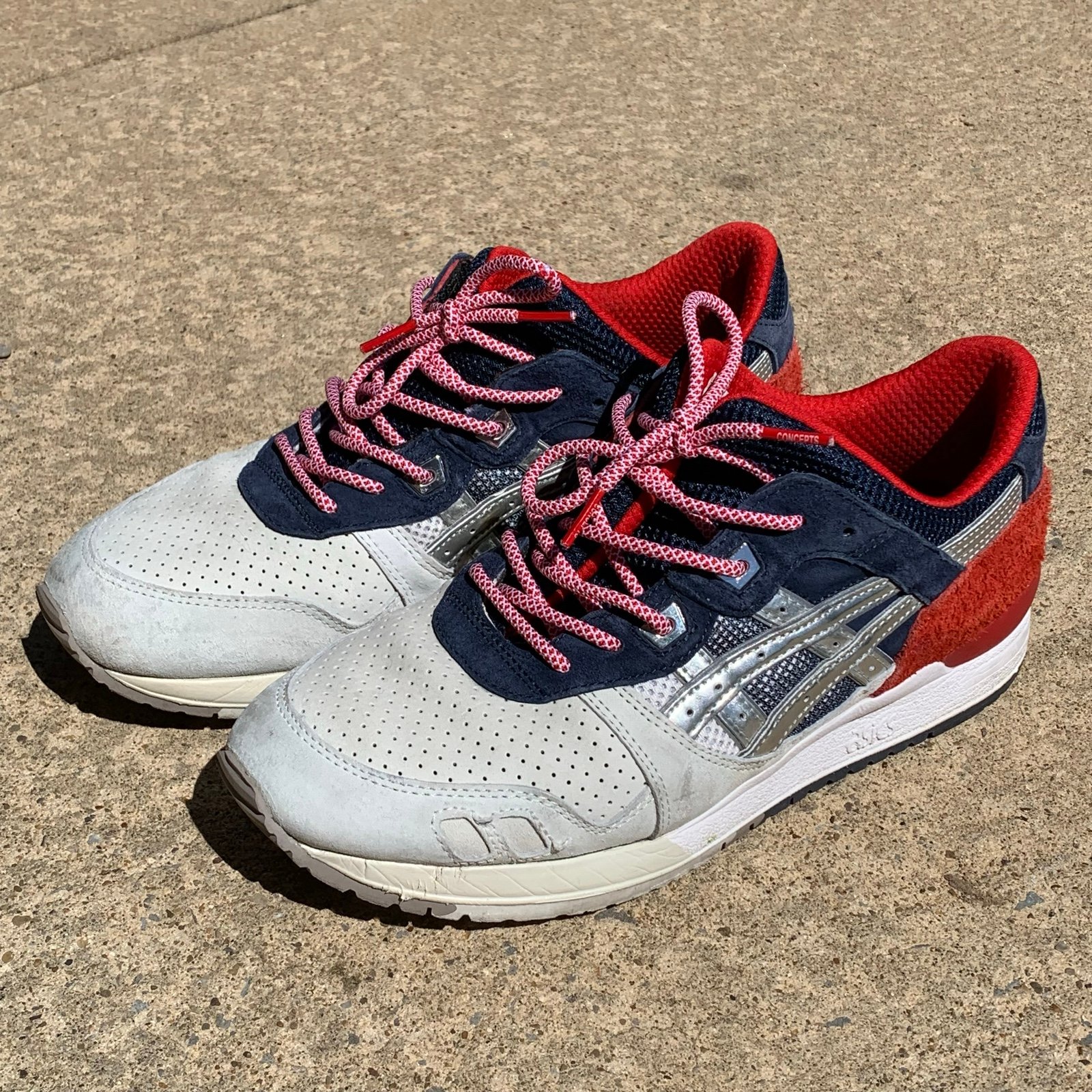 ASICS concepts gel lyte 3 iii Boston’s Tea party colorway size 10 sz ten men’s