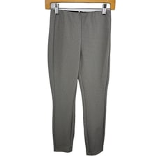 Rag & Bone Skinny Ankle Pants Black White Cropped Size 0 Herringbone Career