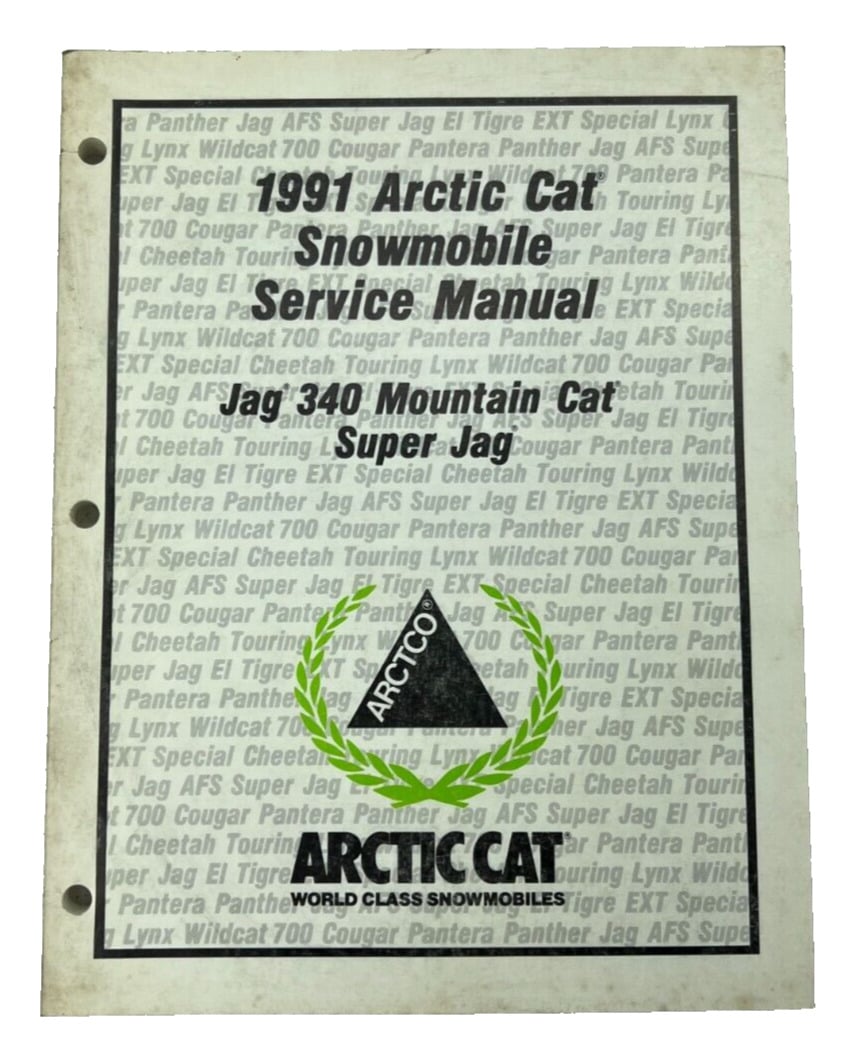1991 ARCTIC CAT JAG340 MOUNTAIN CAT SUPER JAG SNOWMOBILE SERVICE MANUAL 2254-643