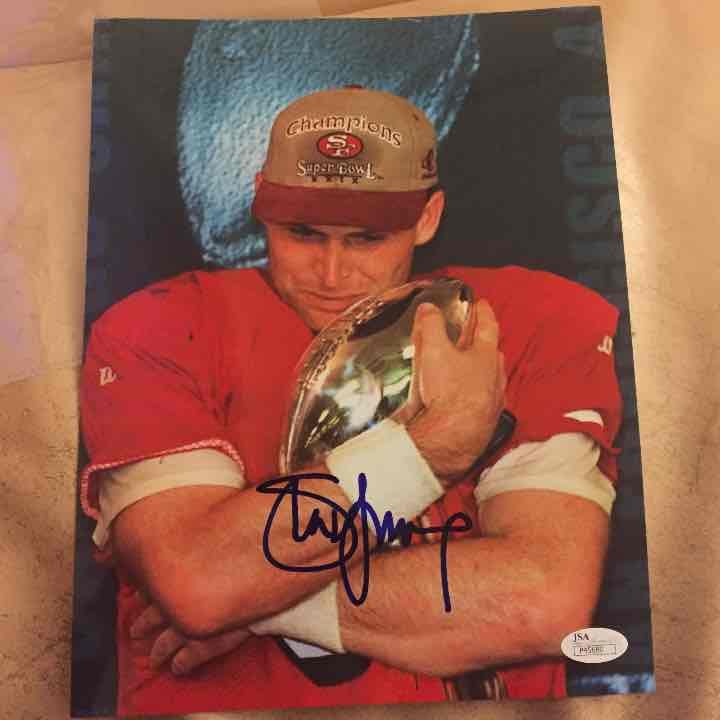SF Niner Steve Young auto 8x10 photo