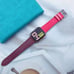 Leather watch strap