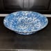 Granite Ware Enamelware Vintage Flare Lip 16 Serving Bowl Graniteware Blue #A