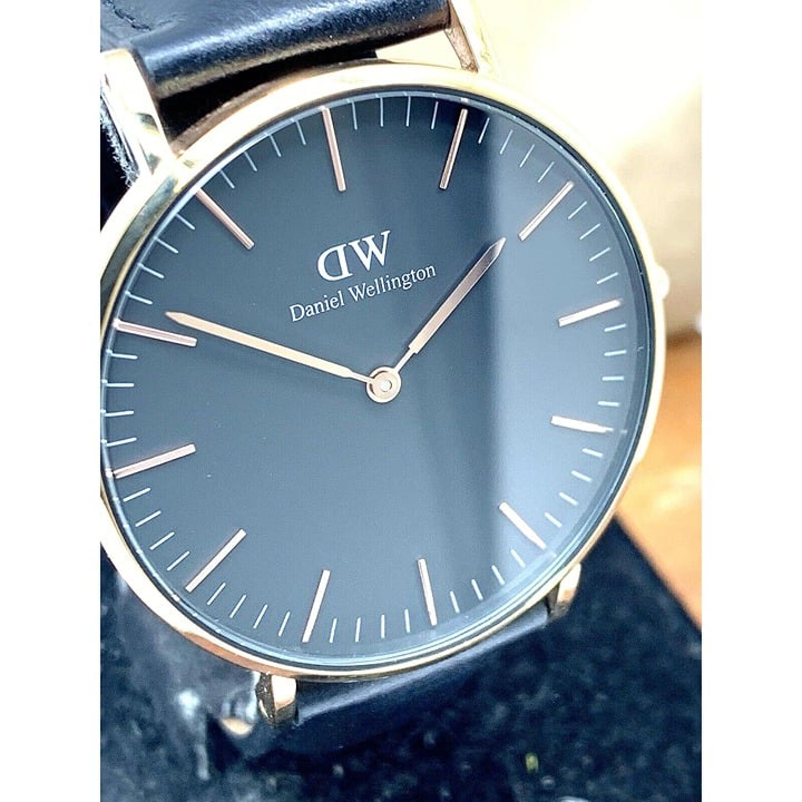 Womens Watch DW00100139 Rose Gold Black Dial 36mm Leather Band - Daniel Wellington