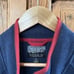Men's J. Crew Small Nordic All Weather Quarter Zip Pullover Sweater Red Blue