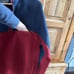 Men's J. Crew Small Nordic All Weather Quarter Zip Pullover Sweater Red Blue