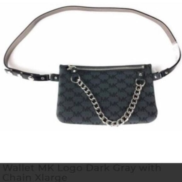 Michael Kors Signature Belt Bag - Large - Gray