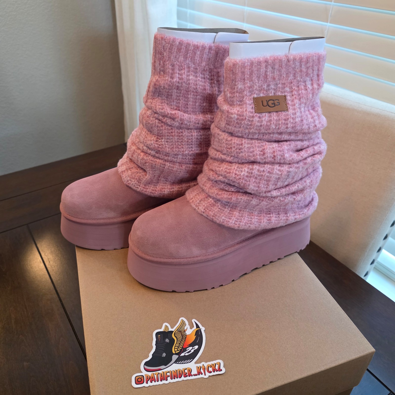 Size 8 Classic Mini Dipper Legwarmer Pink Dawn Ships Fast!