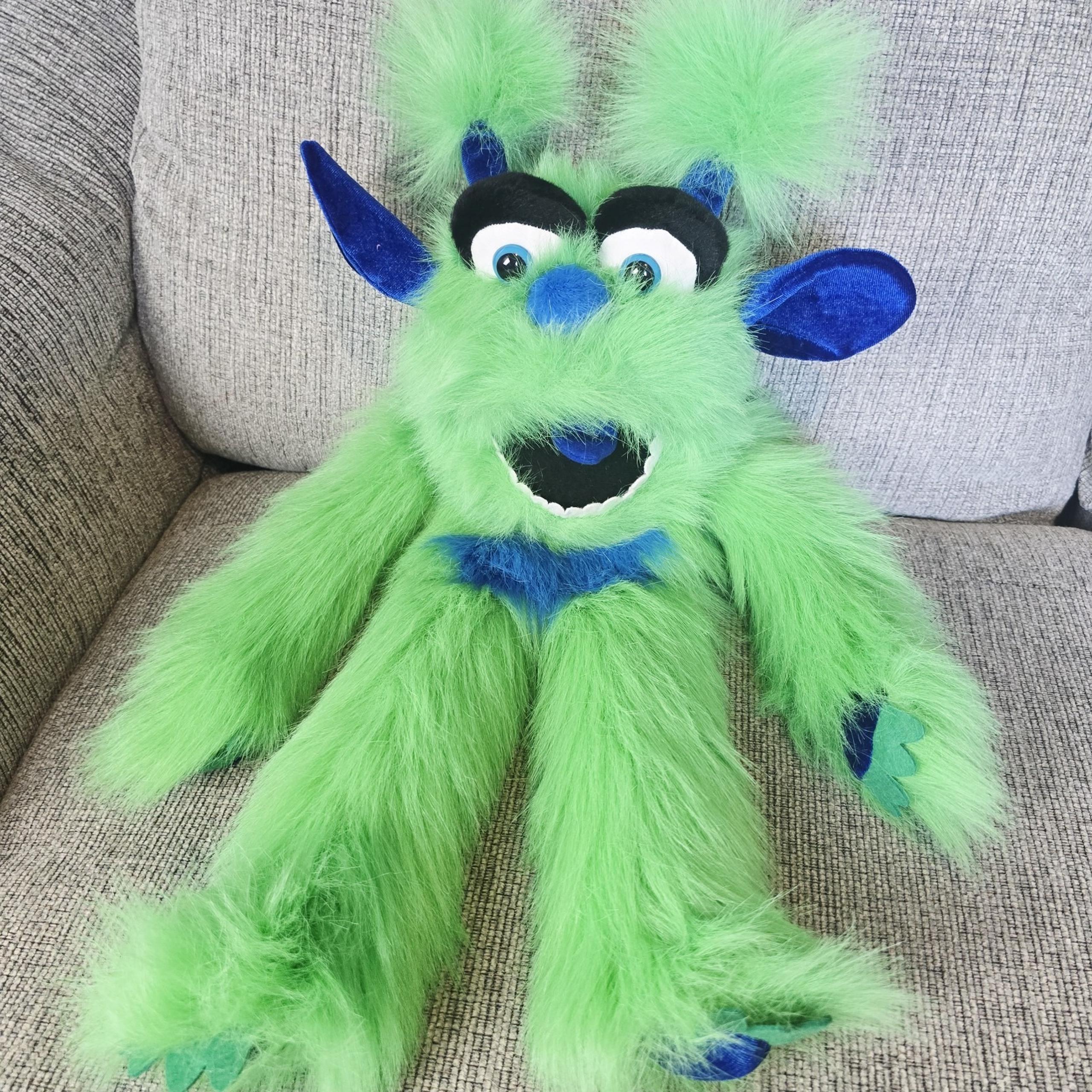 The Puppet Company Puppet Monsters Green/ Blue Monster Hand Puppet.