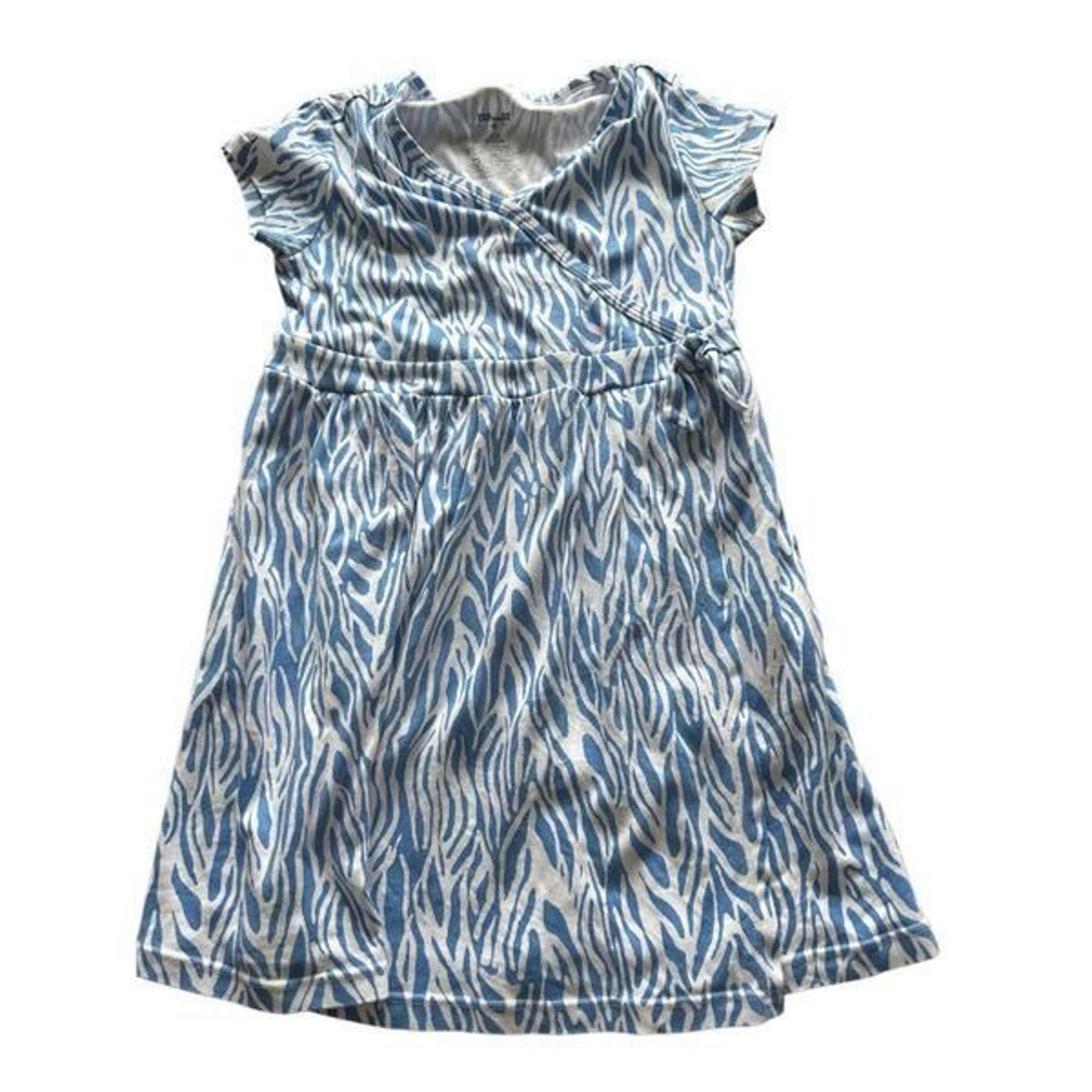 Diane Von Furstenberg knit zebra dress girls sz 8 blue/white for Target