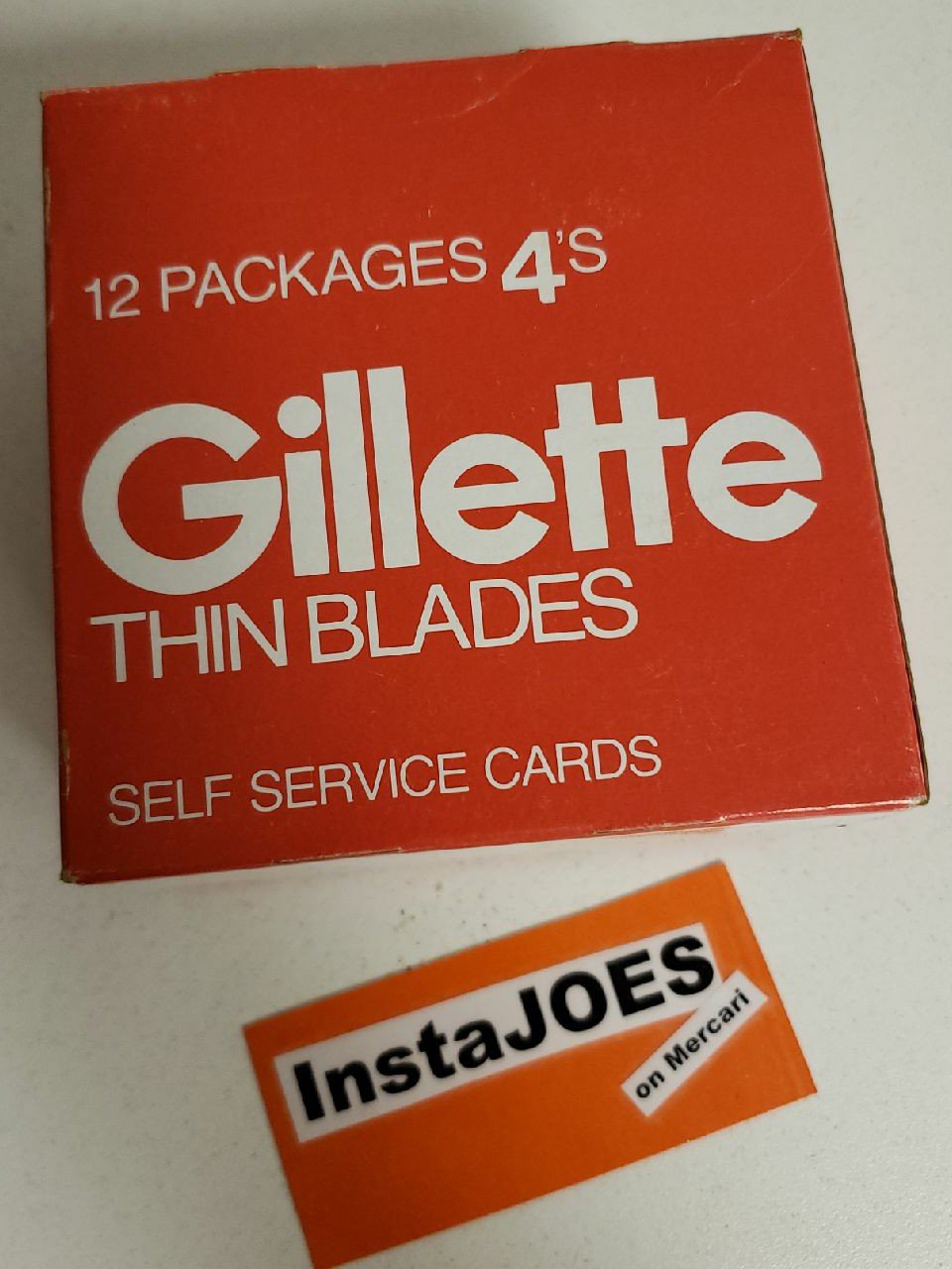 Gillette Thin Blades Safety Razor Refills Store Display NOS Blister Total 48 Pcs