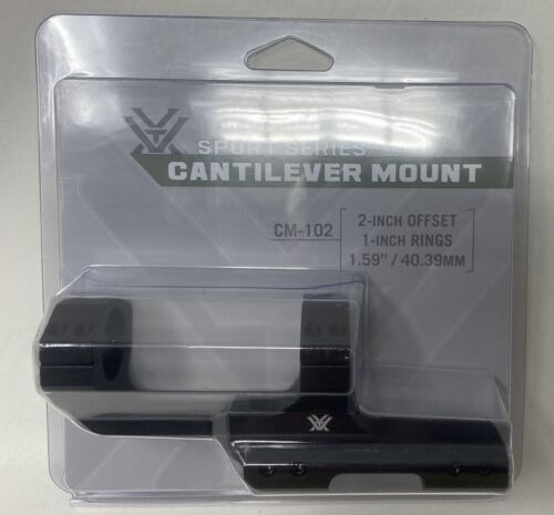 NEW Black Vortex CM-102 Cantilever 1-inch Mount, 2-Inch Offset