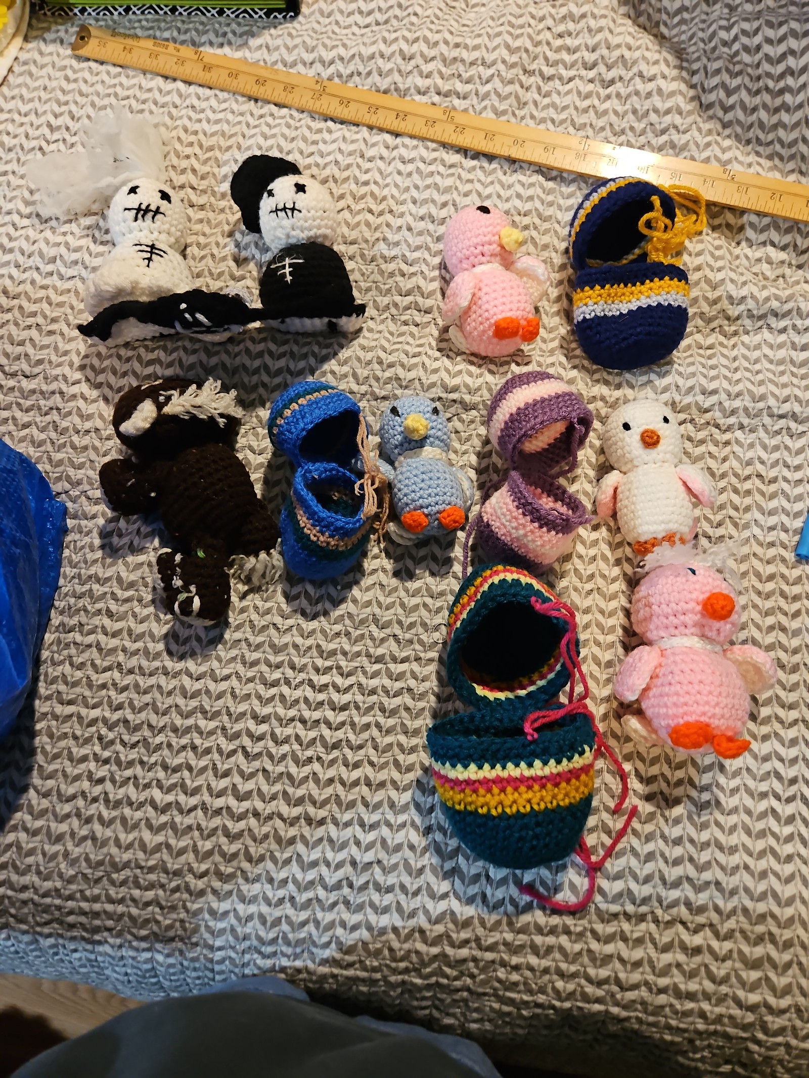 Crochet plush lot easter eggs lion and corpse bride