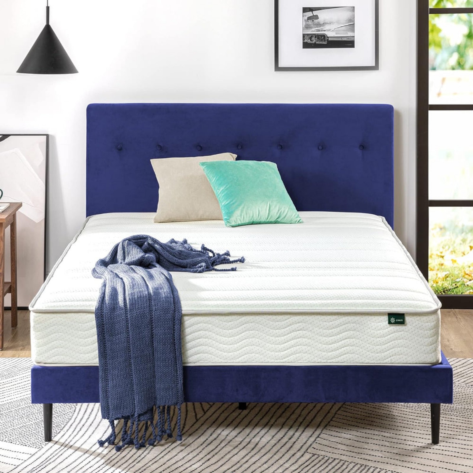 ZINUS 8 Inch Foam and Spring RV Mattress, Short Queen Size (Mq331)