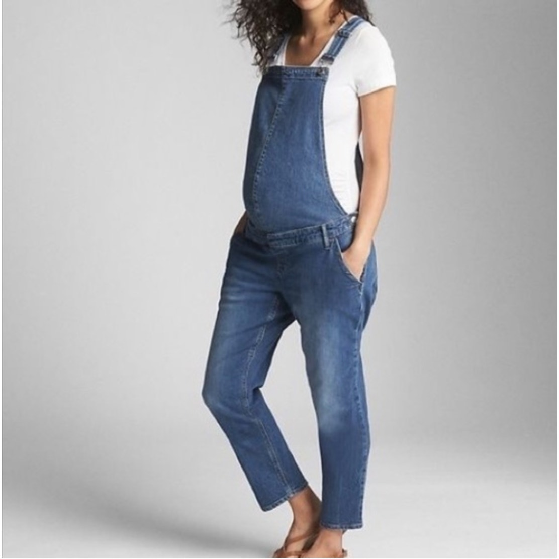 Gap Deni Medium Wash Denim Maternity Overalls in Blue Size XS