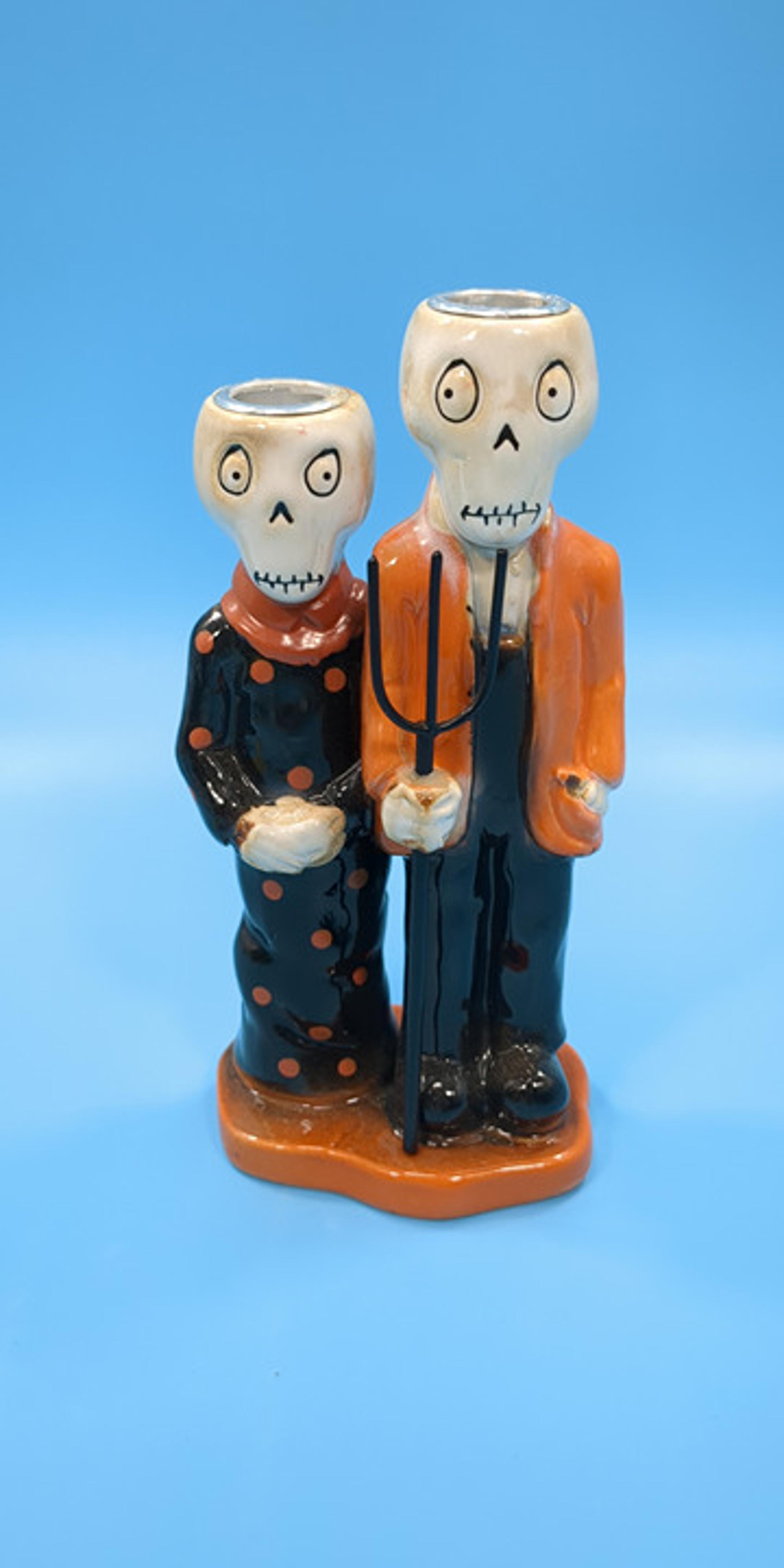 Yankee Candle Boney Bunch Skelton Gothic Farmers Tea Light Holder Halloween