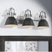 Emliviar 3-Light Bathroom Vanity Light Fixture, Black Finish with Metal Shade, 4