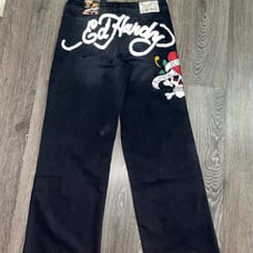 Ed Hardy LKS SKULL WIDE LEG JEAN