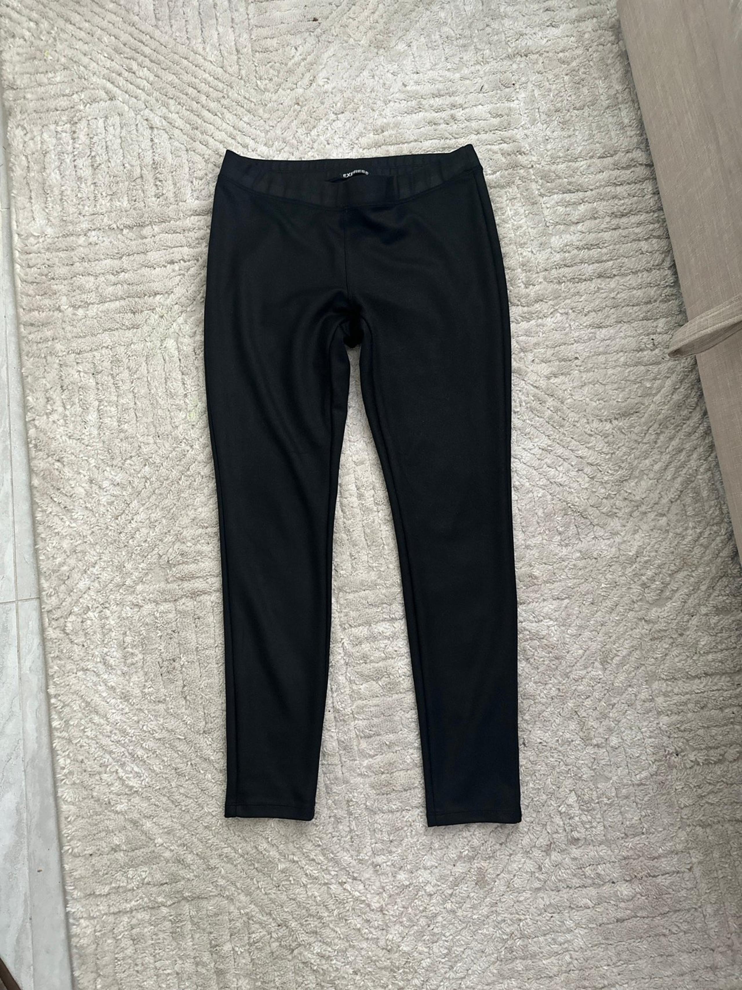 Express leather like black leggings