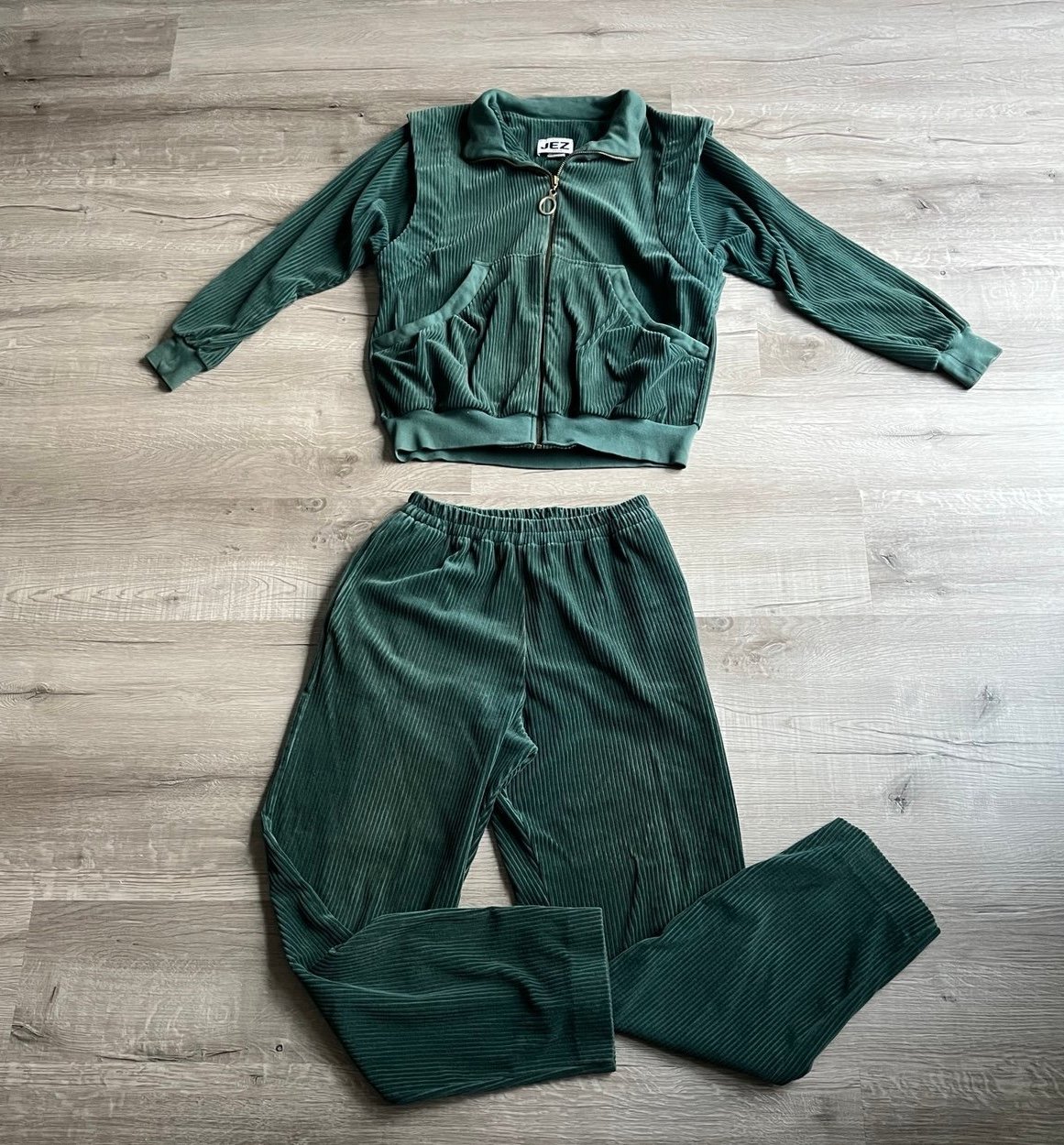 Vintage 1980s Green Corduroy Tracksuit