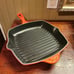 Le Creuset Red Grill Skillet Pan Cast Iron France 21