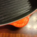 Le Creuset Red Grill Skillet Pan Cast Iron France 21